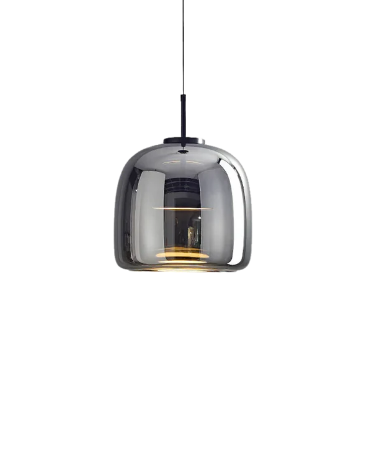 Hanglamp Rookglas met LED Verlichting Goud Zwart Amber Dimbaar Eetkamer | Scandinavische Glazen Plafondlamp Metalen Finish Keukeneiland Moderne Verlichting Woonkamer Design