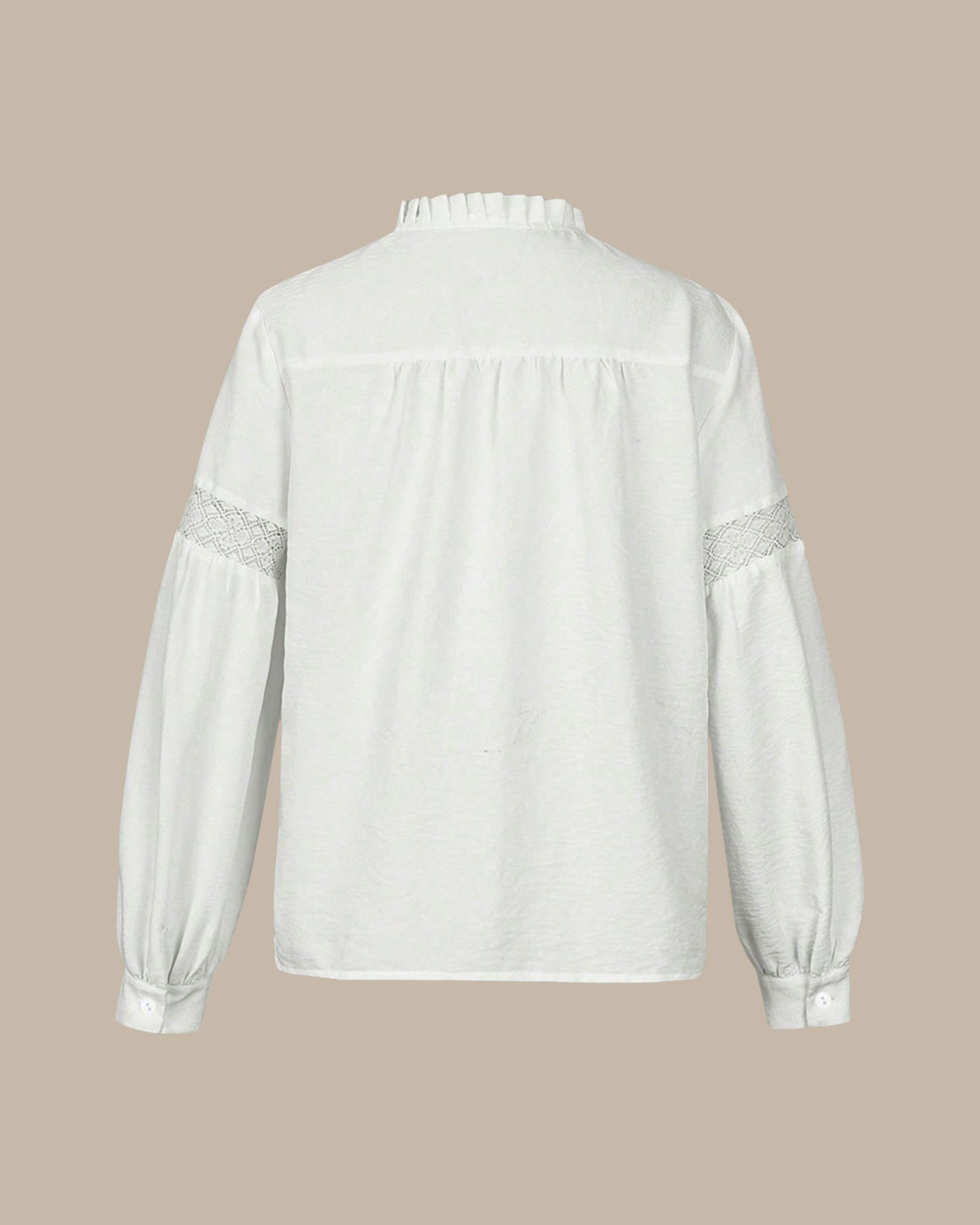Vrouwelijke Blouse met Ruches en Golfde details