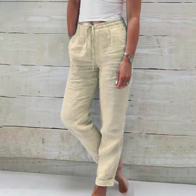 Losse Vrouwelijke Broek Casual Druitte Snit
