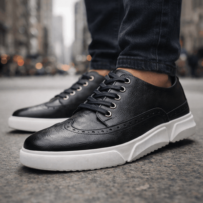 Heren Leren Sneakers Comfortabel en Stijlvol voor Dagelijks Gebruik