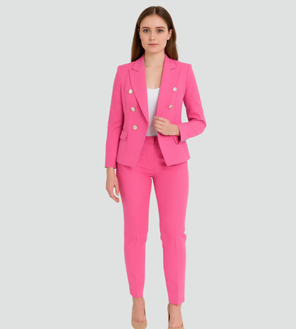 Dames Blazer Ceremonieel Kort Dubbel Knopen Jas