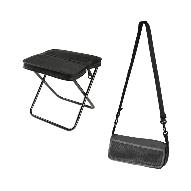 Opvouwbare Campingkruk met Rugsteun en Draagtas – Draagbaar Outdoor Zitmeubel voor Vissen, Wandelen en Picknick