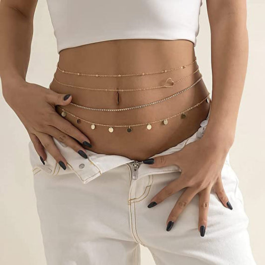 Dames Tailleketting Goudkleurig met Lavendelsteen Accessoire - StudioMarella