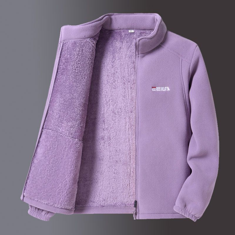Dames Fleece Jas Zacht en Warm met Rits en Kraag