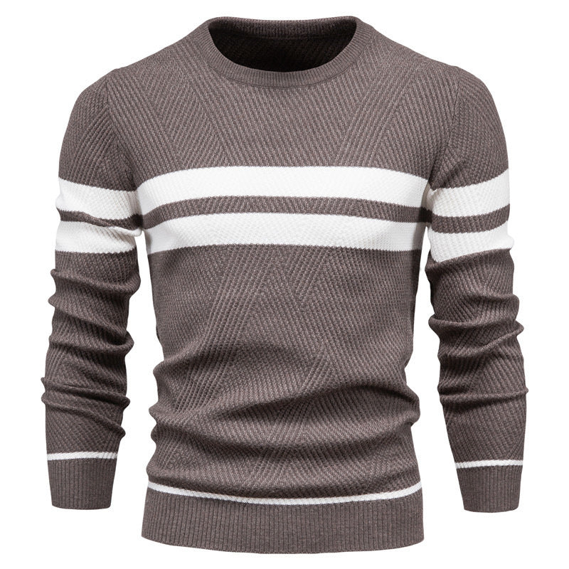 Gestreepte Trui Mannen Casual Klassiek Model