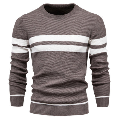 Gestreepte Trui Mannen Casual Klassiek Model
