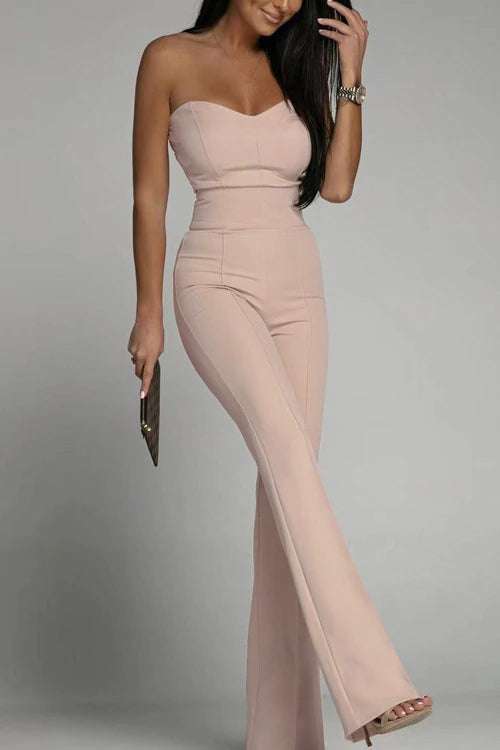 Jumpsuit Hoge Taille Zonder Banden Elegante Jurk
