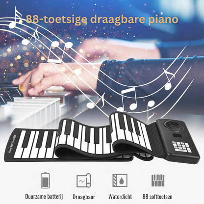 Oprolbare Piano met 88 Toetsen — Draagbaar en Flexibel Keyboard voor Onderweg