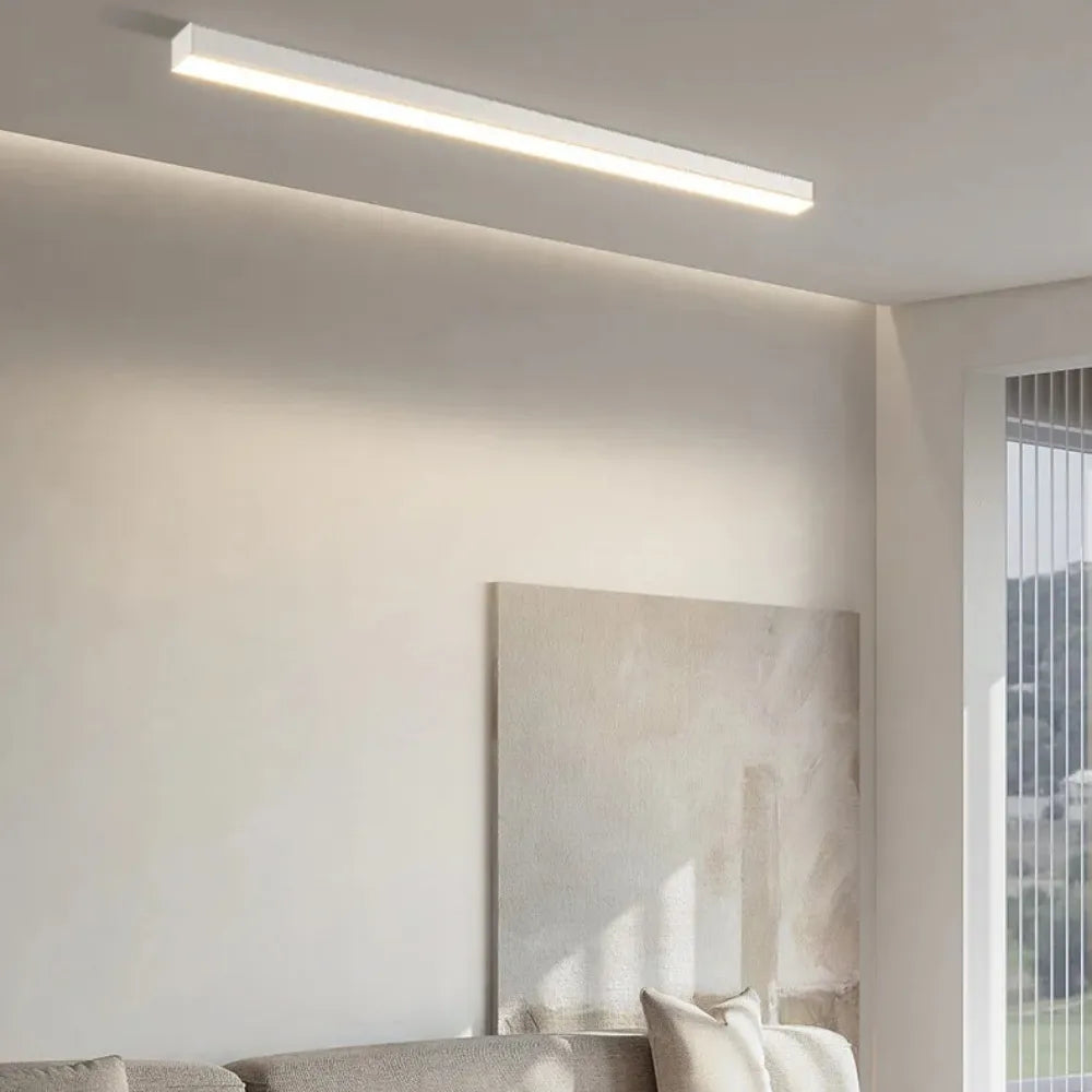 LED plafondlamp zwart langwerpig modern voor woonkamer hal slaapkamer minimalistische plafondverlichting binnen