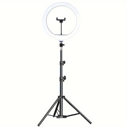 Professionele LED-Ringlamp met Verstelbaar Statief en Telefoonhouder voor Foto & Video