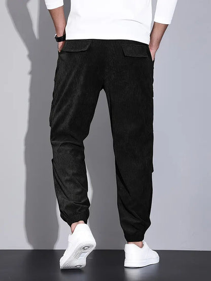 Heren Joggingbroek Zwart Cargo Comfortabele Broek