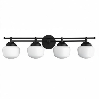 Globe Wandlamp Klassieke Badkamer Schoolhouse Verlichting Mat Opaal Glas voor Spiegel en Wastafel