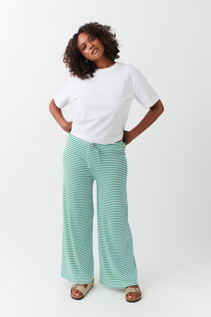 Lounge Broek Gestreept Comfortabel Stretch Lage Taille