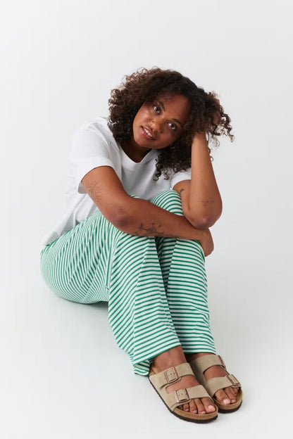 Lounge Broek Gestreept Comfortabel Stretch Lage Taille