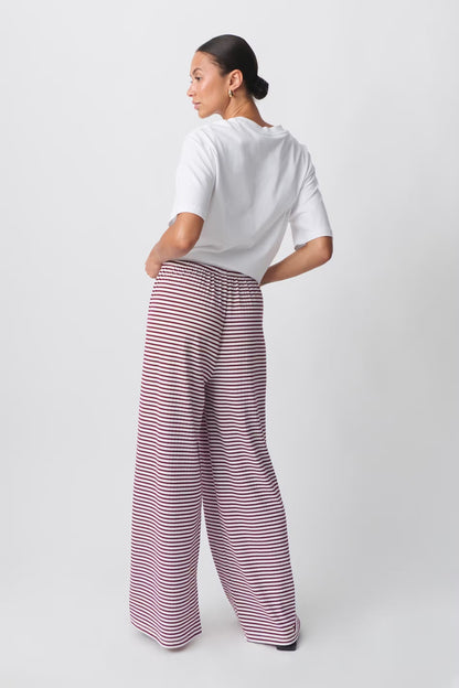 Lounge Broek Gestreept Comfortabel Stretch Lage Taille