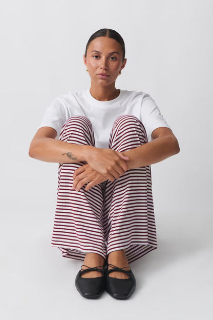 Lounge Broek Gestreept Comfortabel Stretch Lage Taille