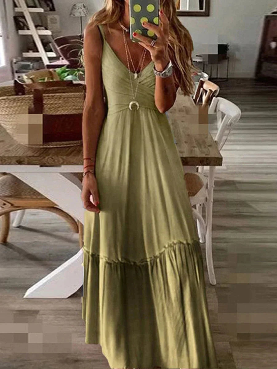 Vrouwelijke Zomerjurk Lange Mooie Casual Stijl