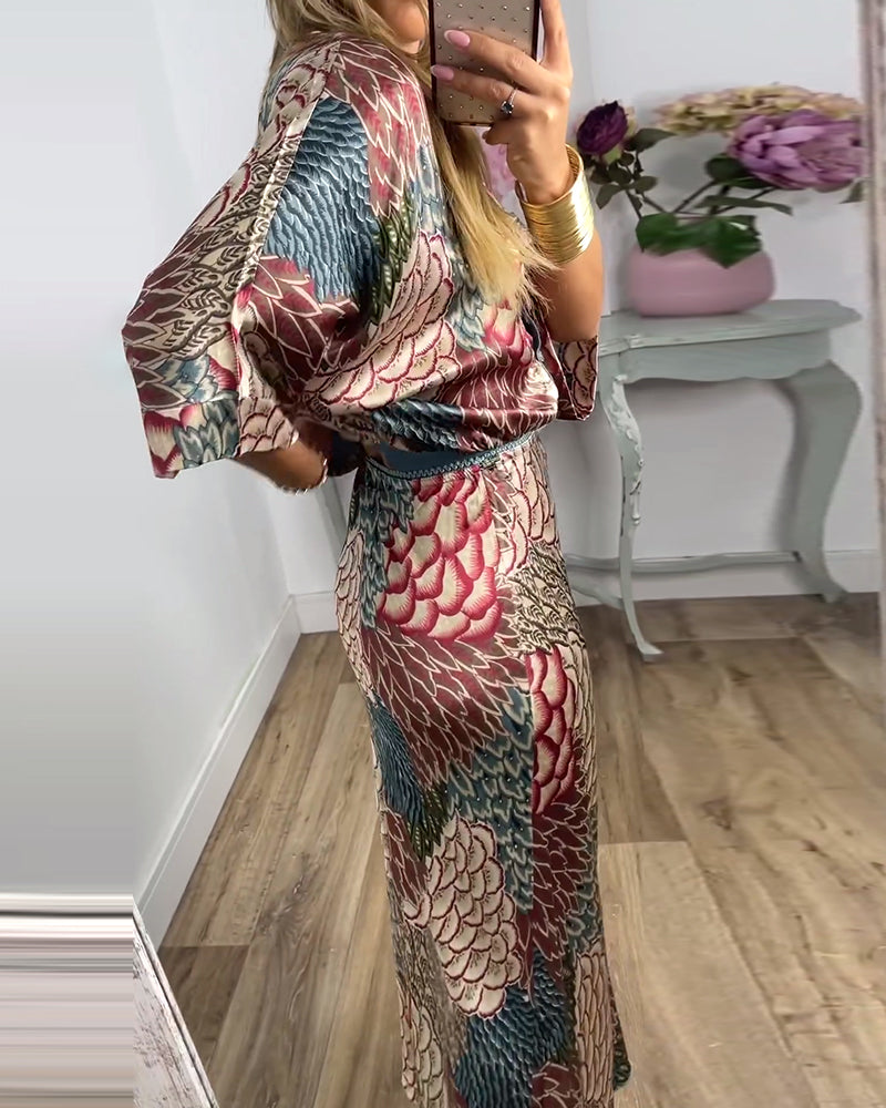 Dames Blouse en Rok Set 2-Delig Jurk Model