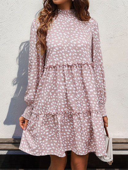 Dames Jurk Babydoll met Bloemenprint en Plooien