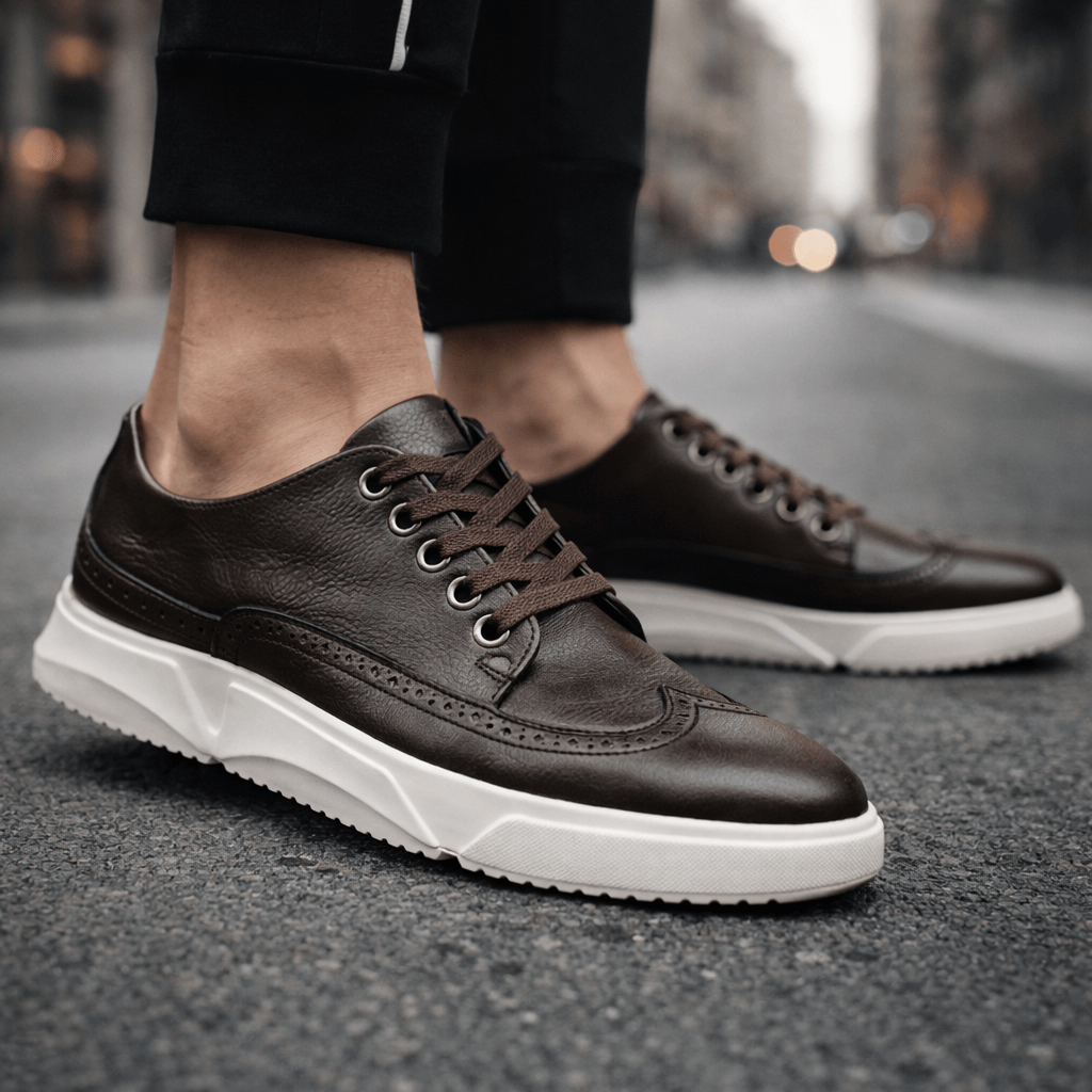 Heren Leren Sneakers Comfortabel voor Dagelijks Gebruik