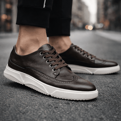 Heren Leren Sneakers Comfortabel en Stijlvol voor Dagelijks Gebruik