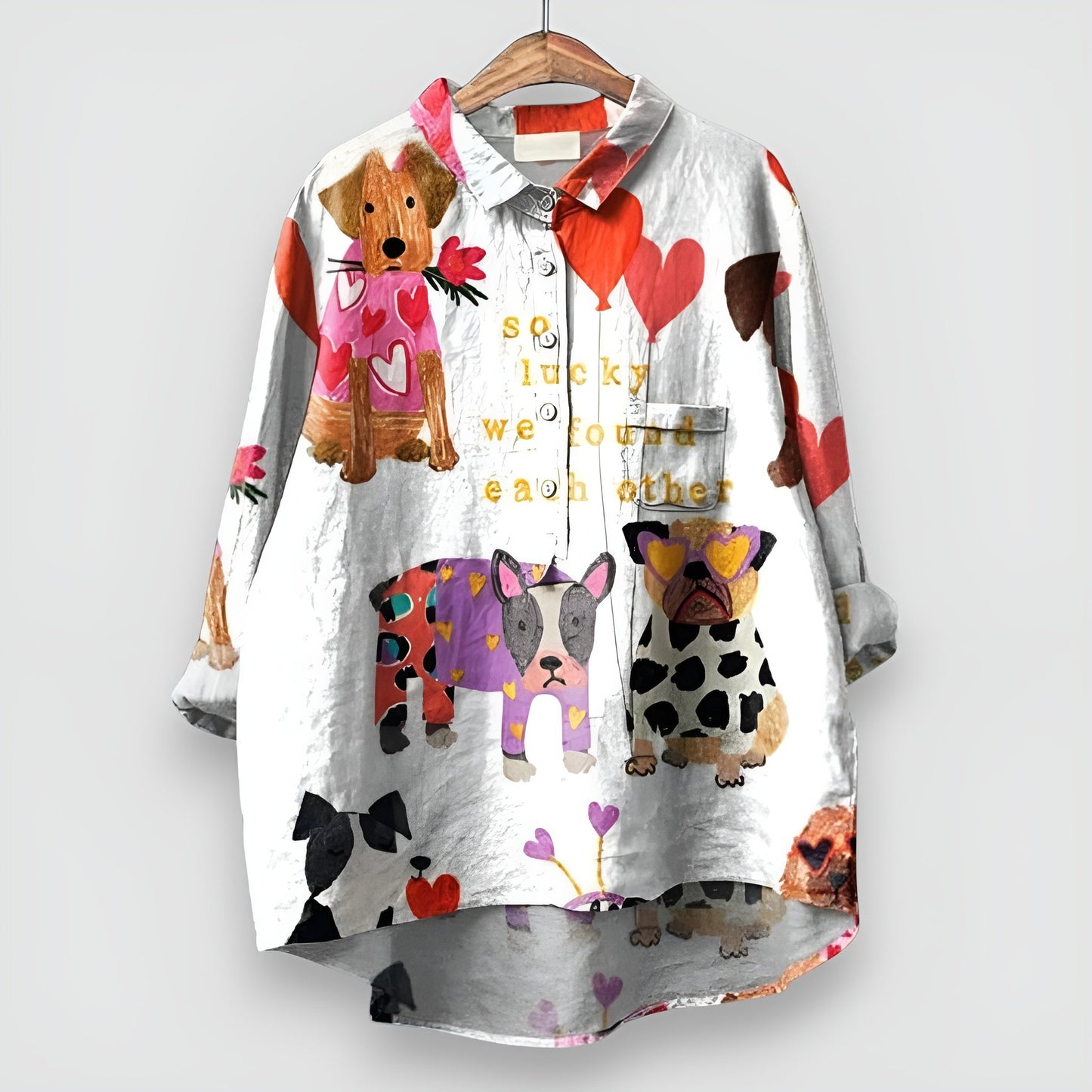Dames Blouse Met Print Regular Fit