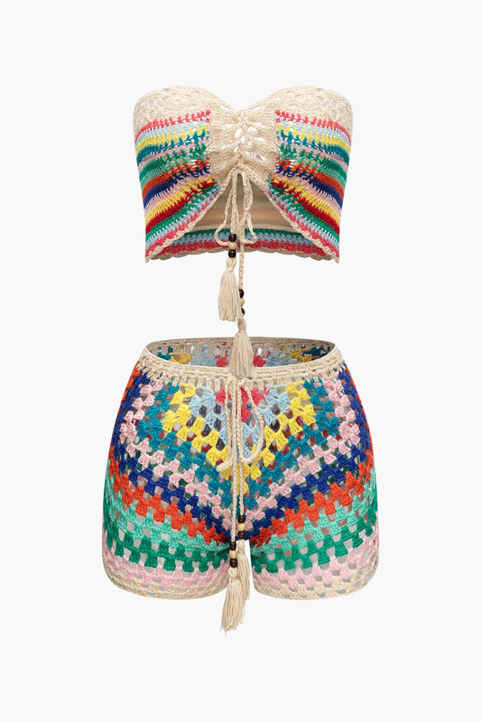 Boho Jurk Set met Bustier en Shorts Zomer Outfit - StudioMarella