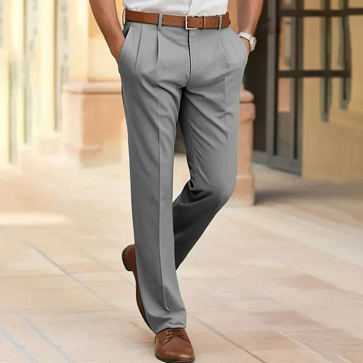Heren Broek Zwart Comfortabel Casual Model