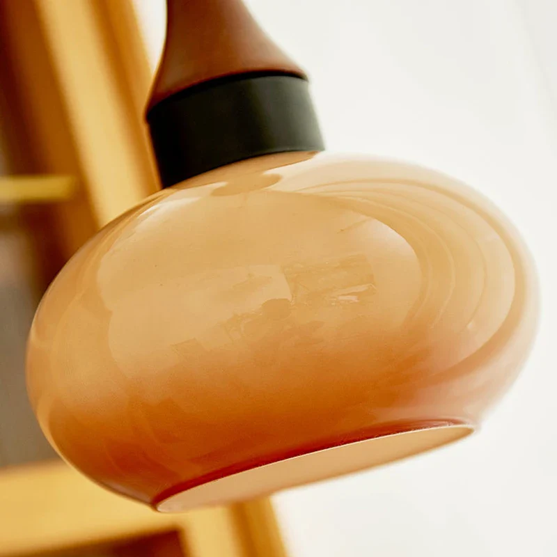 Hanglamp Glas Hout E27/E26 Woonkamer Eetkamer Slaapkamer Retro Vintage Verlichting