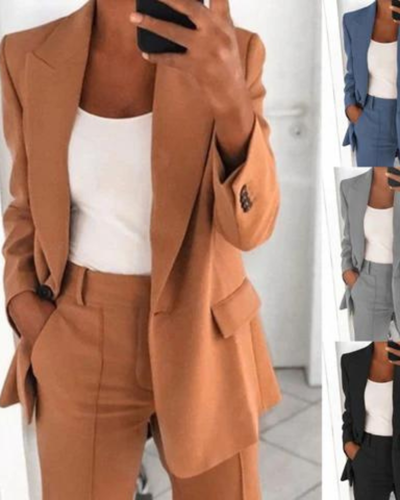 Damen Blazer Modieus Met Opstaande Kraag Trendy - StudioMarella