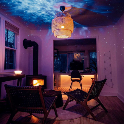 Sterrenprojector met Bluetooth Speakers en 21 Kleuren — Sferische Lichtprojector met Afstandsbediening voor Slaapkamer en Woonkamer