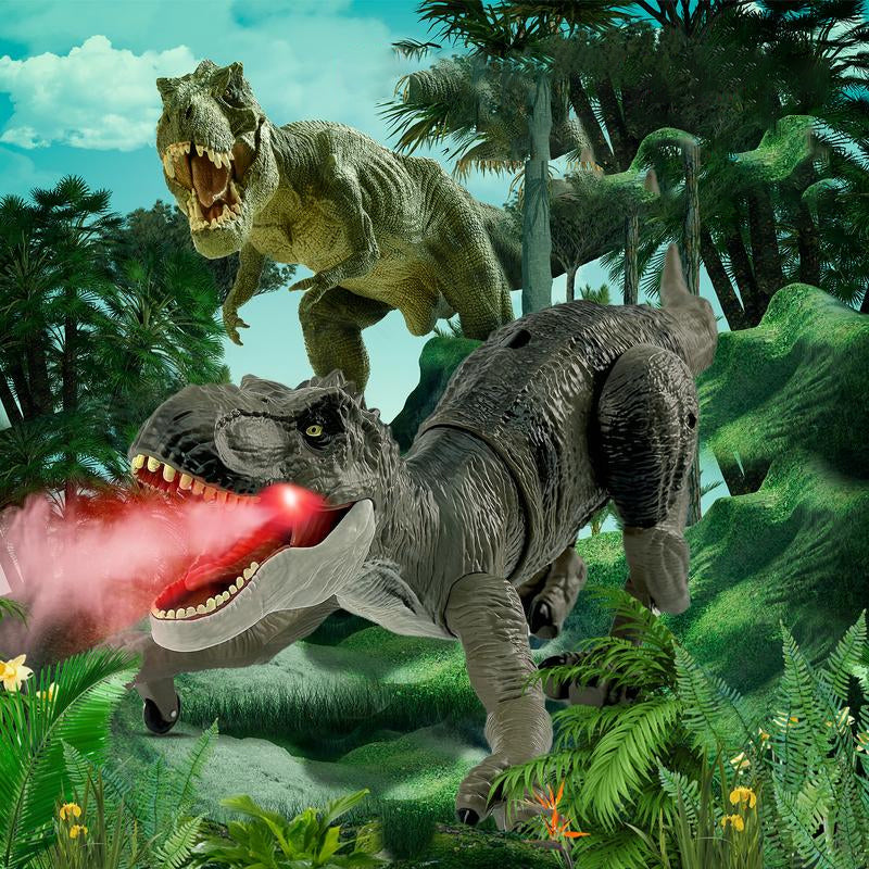 Bestuurbare Prehistorische Speeldino met Mistfunctie – Bewegende Robot Dino voor Kinderen – Oplaadbaar met Afstandsbediening – Dinosaurus Speelgoed met Geluid en Lichteffecten