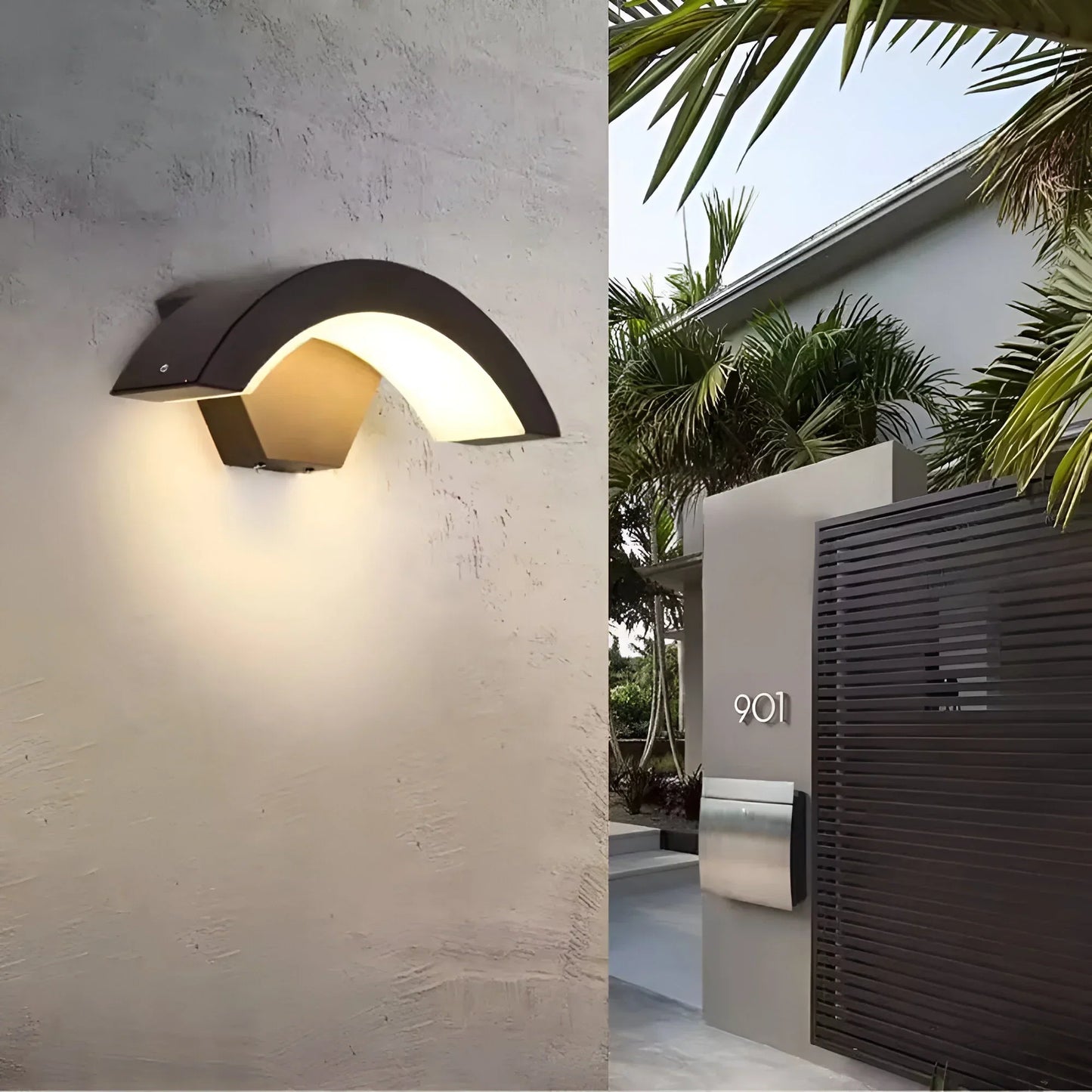 LED Wandlamp met Bewegingssensor voor Buiten – Energiebesparend 18W Waterdicht Buitenlicht in Zwart of Bruin