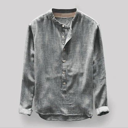 Klassiek Overhemd Oxford voor Heren Wit Blauw Gavi Stijl