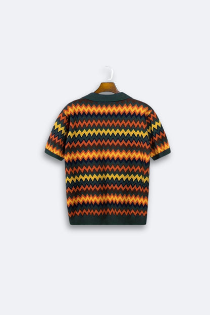 Retro Trui Zigzag Patroon Vintage Look