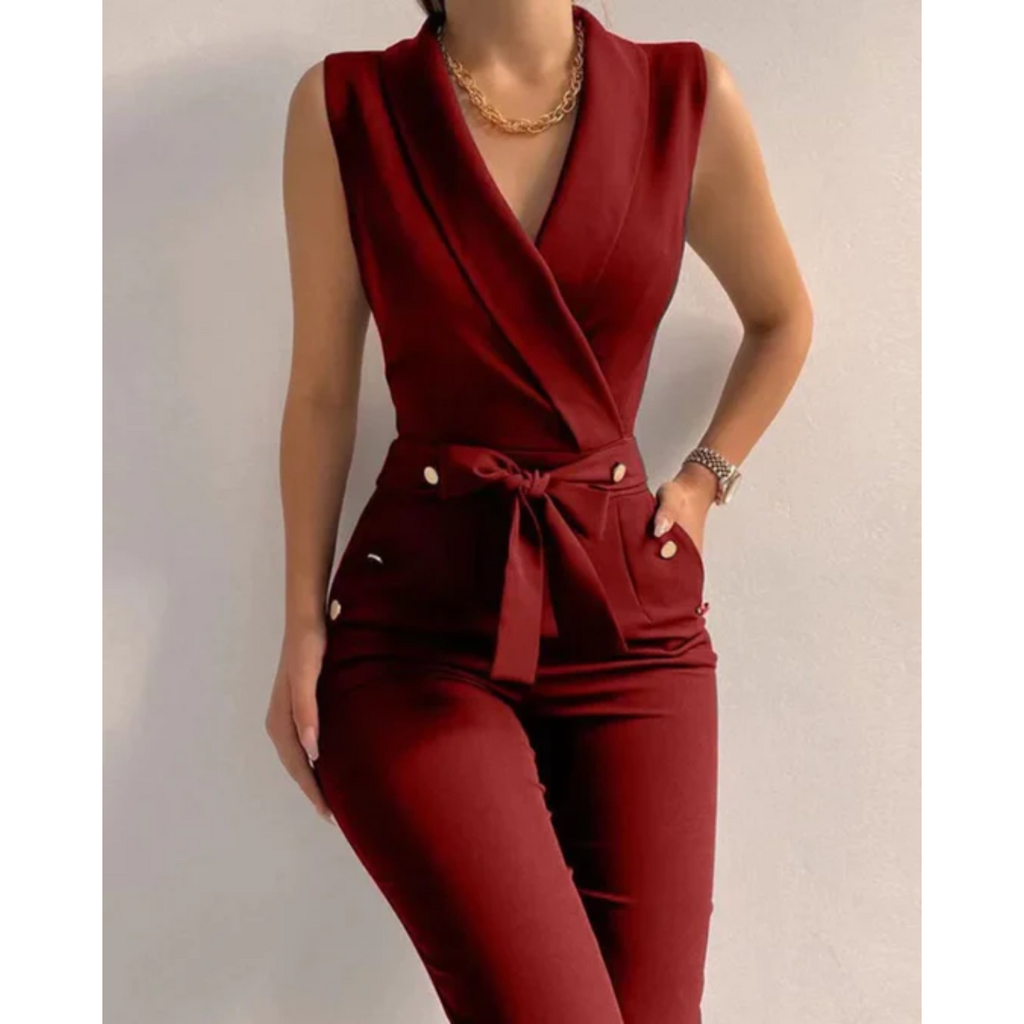 Mouwloze Jumpsuit Chic Comfortabele Zomerjurk