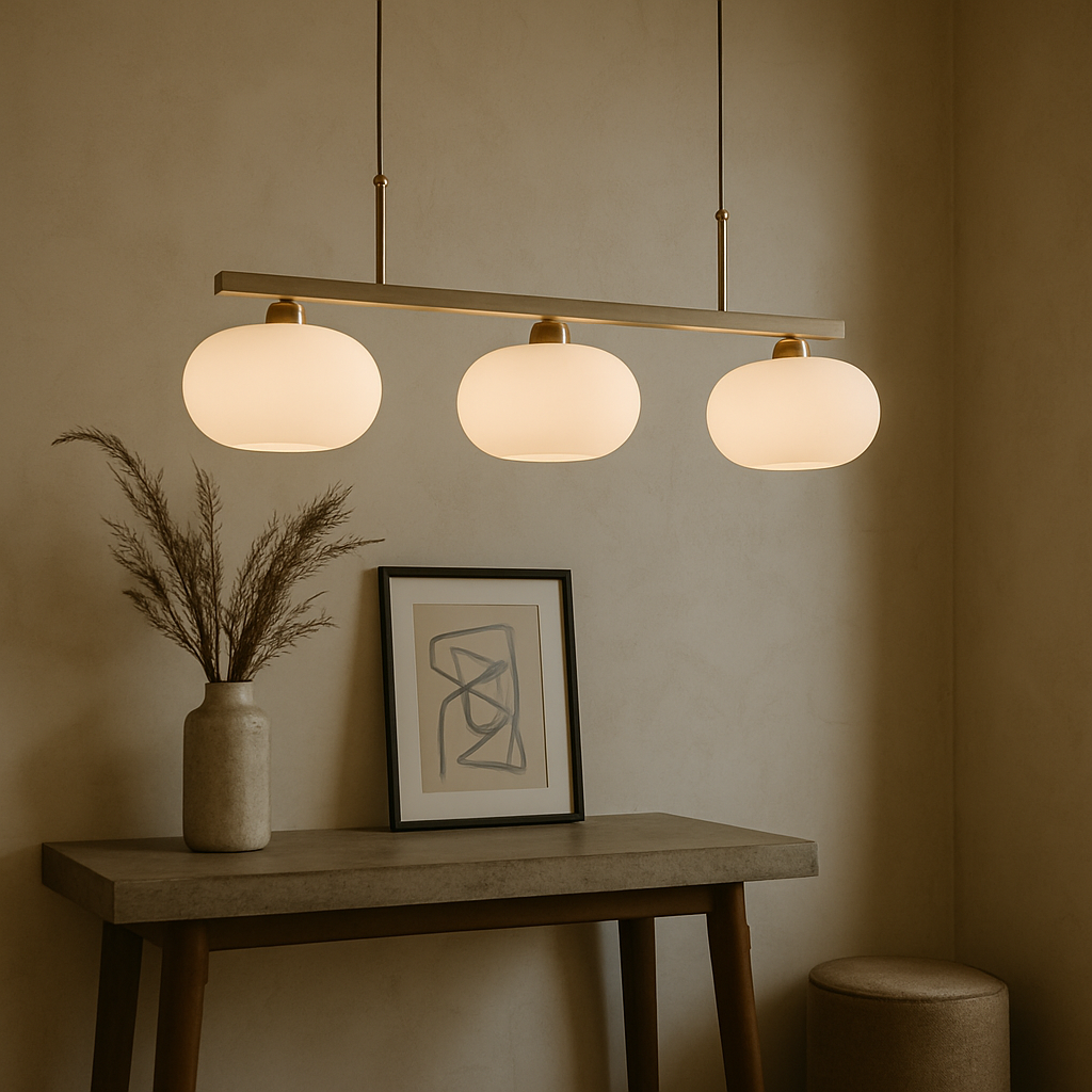 Bauhaus 3-kops hanglamp glas metaal zwart kookeiland eetkamer verlichting moderne design lamp minimalistisch interieur