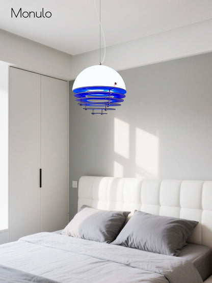 Stijlvolle Hanglamp Bauhaus Design Oranje-Wit Sfeerverlichting voor Moderne Interieurs