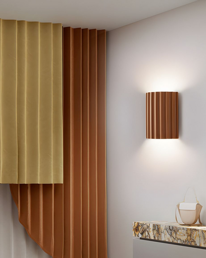 Wandlamp Ribbelstructuur Groen Met Tweezijdige Lichtbundel Voor Sfeervolle Ruimtes