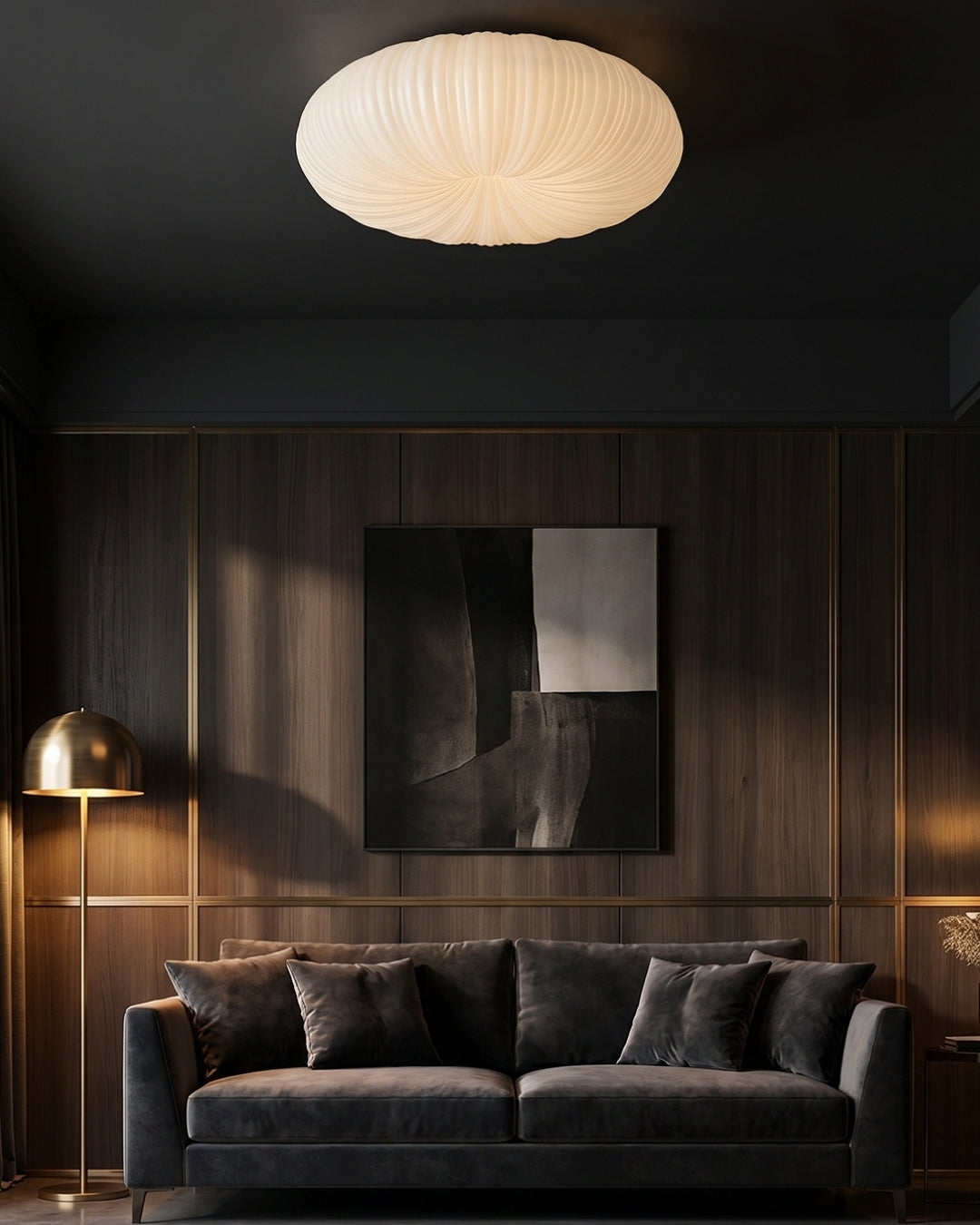 Plafondlamp Iris Scandinavisch Dimbaar Metaal & Acryl met Afstandsbediening voor Moderne Woonruimtes Slaapkamer Eetkamer Sfeerverlichting