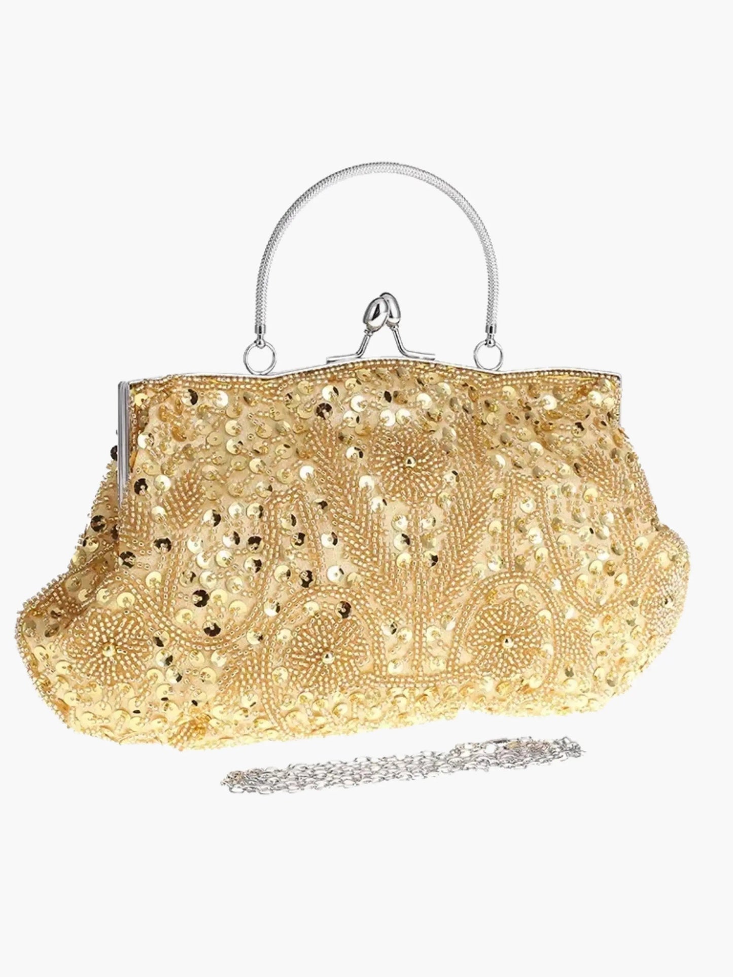 Vintage Handtas Geborduurd Leer Stijlvol