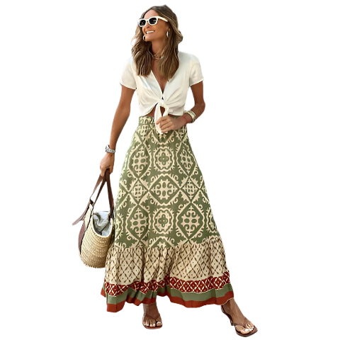 Bona Maxi Jurk Bohemian Zomer Festival Elastisch - StudioMarella
