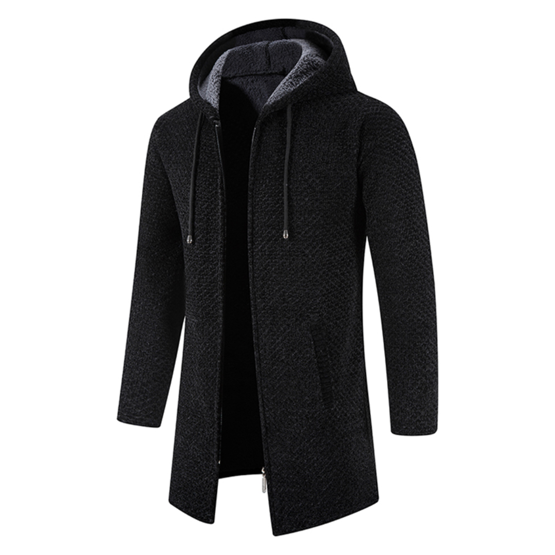 Gebreide Hoodie Heren Warme en Comfortabele Jas