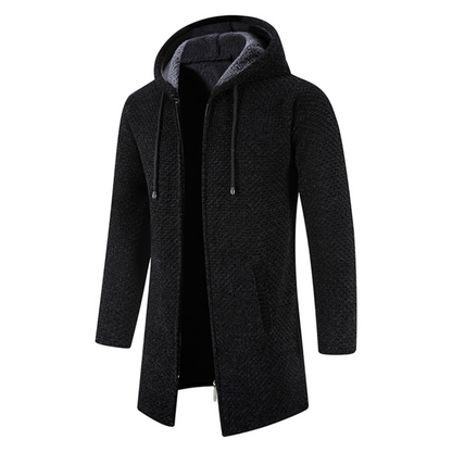 Gebreide Hoodie Heren Warme en Comfortabele Jas