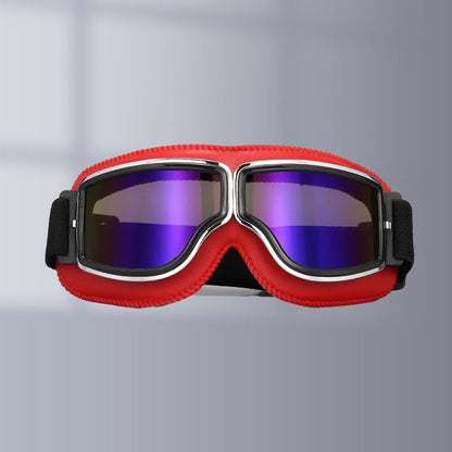 Retro Motorgoggles met Beschermglazen en Verstelbare Band