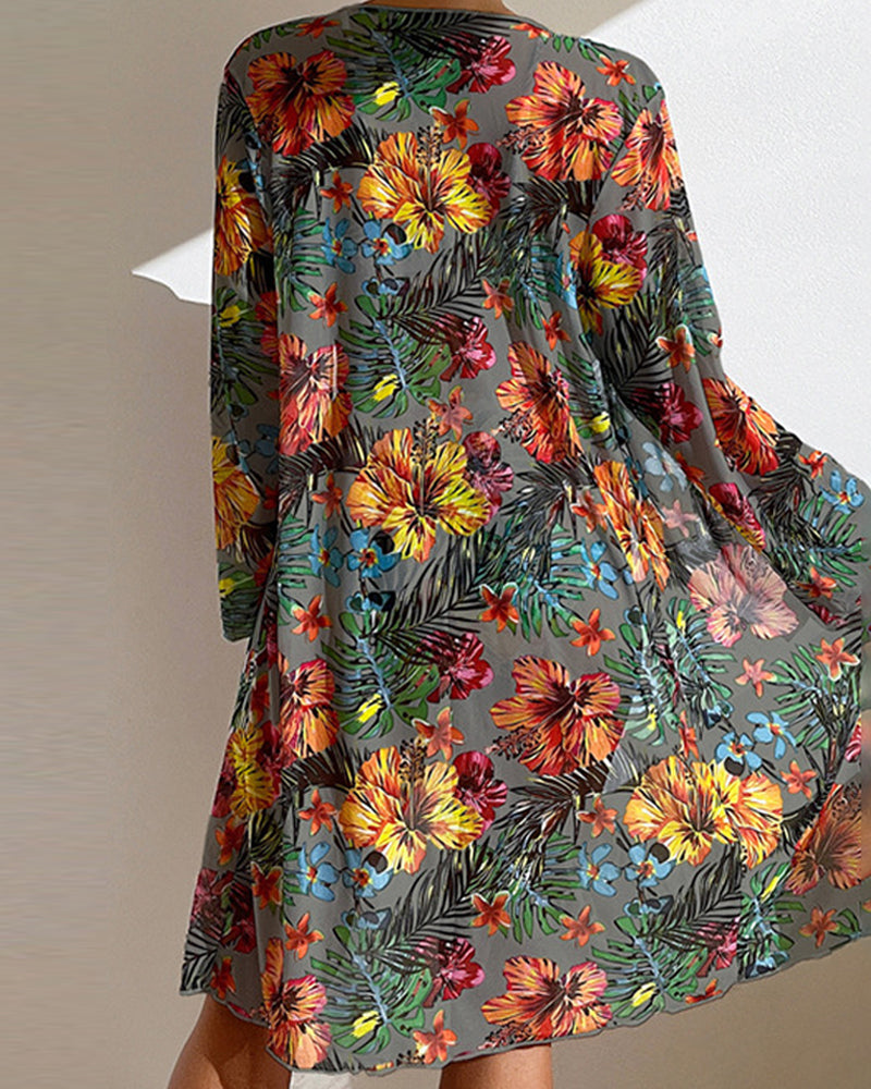 Dames Bikini Set met Rokje en Bloemenprint