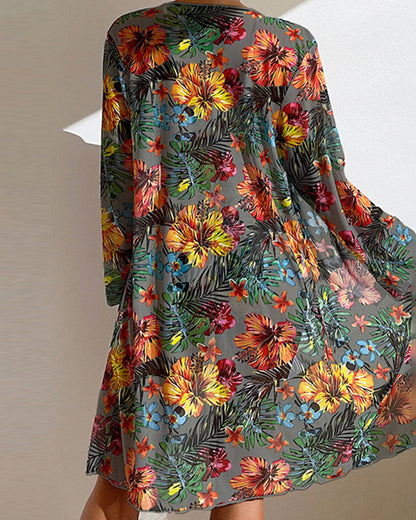 Dames Bikini Set met Rokje en Bloemenprint