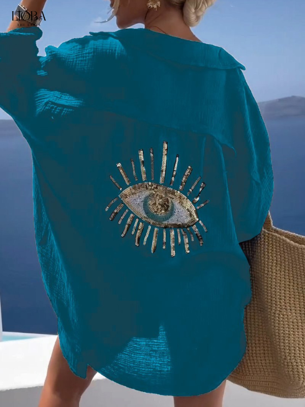 Vrouwelijke Blouse met Oogprint