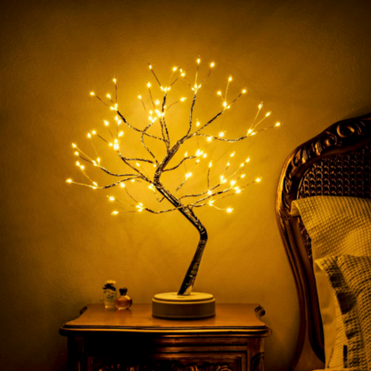 Bonsai Boom Tafellamp met LED-Verlichting Warm Sfeervolle Decoratieve Boomlamp USB of Batterij Sfeerlicht voor Kerstdecoratie Woonkamer