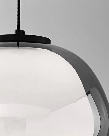 Luxe Glazen Hanglamp Met Mat En Transparant Glas In Minimalistisch Japandi Design